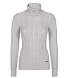 Светлосив дамски пуловер Clarisa-0 снимка