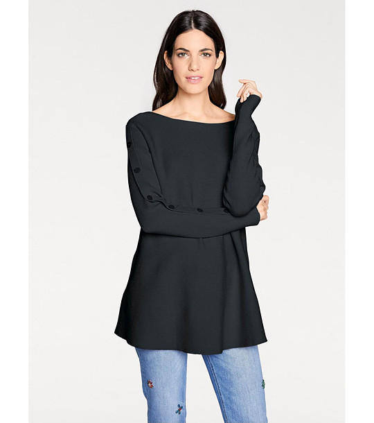 Черен дамски пуловер Daria снимка