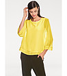 Жълта ефирна дамска блуза Viviana-0 снимка