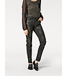 Черни дамски памучни дънки Francine за ръст до 160 см-0 снимка