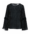 Ефирна черна дамска блуза Florence-1 снимка