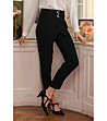 Черен дамски панталон с висока талия Marion-0 снимка