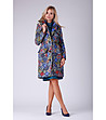 Многоцветно дамско палто с вълна Flavia-2 снимка