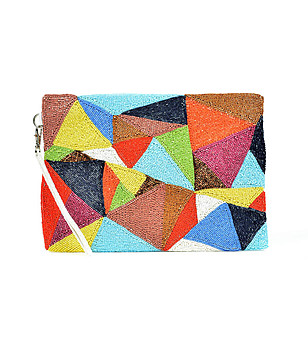 Многоцветна дамска чанта Tisha с мъниста снимка