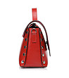 Червена дамска чанта с декоративни капси Molina-3 снимка