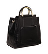 Черна дамска чанта със златисти дръжки Shade-2 снимка