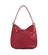 Дамска кожена чанта в червено Dina-2 снимка