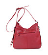 Червена дамска кожена чанта за рамо Doli-1 снимка