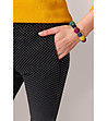 Черен дамски панталон с принт Erin-3 снимка