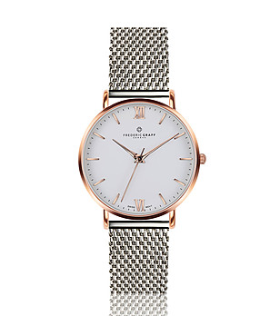 Дамски часовник в сребристо и розовозлатисто Tavia снимка