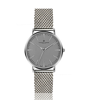 Дамски часовник в сребристо и сиво Viv снимка