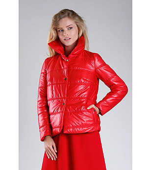Късо дамско яке в червено Alexa снимка