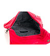 Велурена дамска червена чанта Giusy-3 снимка