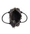 Черна дамска кожена чанта Nensy -3 снимка