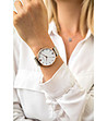 Дамски часовник в сребристо и розовозлатисто Tavia-1 снимка