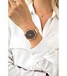 Дамски часовник в розовозлатисто и кафяв циферблат-1 снимка
