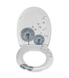 Бяла дъска за тоалетна чиния с принт Dandelion-1 снимка