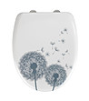 Бяла дъска за тоалетна чиния с принт Dandelion-2 снимка