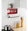 Магнитна поставка за кухненска хартия в сиво и червено Coca Cola-3 снимка