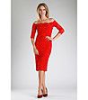 Дантелена рокля в червено Lamilia-0 снимка