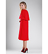 Червена рокля със 7/8 ръкави Eve-1 снимка