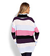 Многоцветен дълъг дамски пуловер Elodie-1 снимка