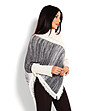 Дамски пуловер в цвят екрю и черно Lamilia-2 снимка