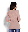 Дамски пуловер в цвят капучино Belle-1 снимка