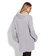 Дълъг дамски пуловер в сив нюанс Darlene-1 снимка