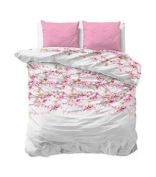 Двоен спален комплект в розово Marrelly 200х200 см от памук перкал снимка
