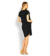 Асиметрична памучна рокля за бременни в черен цвят-1 снимка