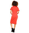 Памучна рокля за бременни в оранжево Milly-1 снимка