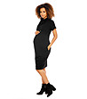 Памучна рокля за бременни в черно Milly-2 снимка