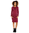 Памучна рокля за бременни в цвят бордоFrida-0 снимка