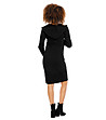 Черна памучна рокля за бременни Frida-1 снимка