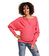 Мек пуловер в цвят корал за бременни Aldona-0 снимка