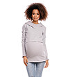 Сива памучна блуза за бременни Betsey-0 снимка