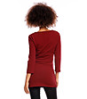 Червена памучна блуза за бременни Elyse-1 снимка