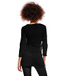 Черна памучна блуза за бременни Elyse-1 снимка