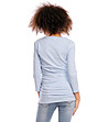 Синя памучна блуза за бременни Elyse-1 снимка