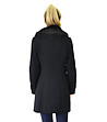 Дамско вълнено палто Claret в черен меланж-1 снимка