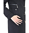 Дамско вълнено палто Claret в черен меланж-3 снимка