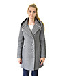 Вълнено дамско палто Alvara в сив меланж-0 снимка