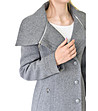 Вълнено дамско палто Alvara в сив меланж-4 снимка