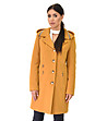 Вълнено дамско палто Varina в цвят горчица-0 снимка