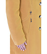 Вълнено дамско палто Varina в цвят горчица-4 снимка
