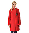 Вълнено червено дамско палто Armina с декоративен елемент-0 снимка