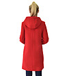 Вълнено червено дамско палто Armina с декоративен елемент-1 снимка