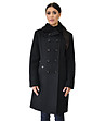 Дамско вълнено палто в черно Simina-0 снимка