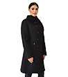 Дамско вълнено палто в черно Simina-2 снимка